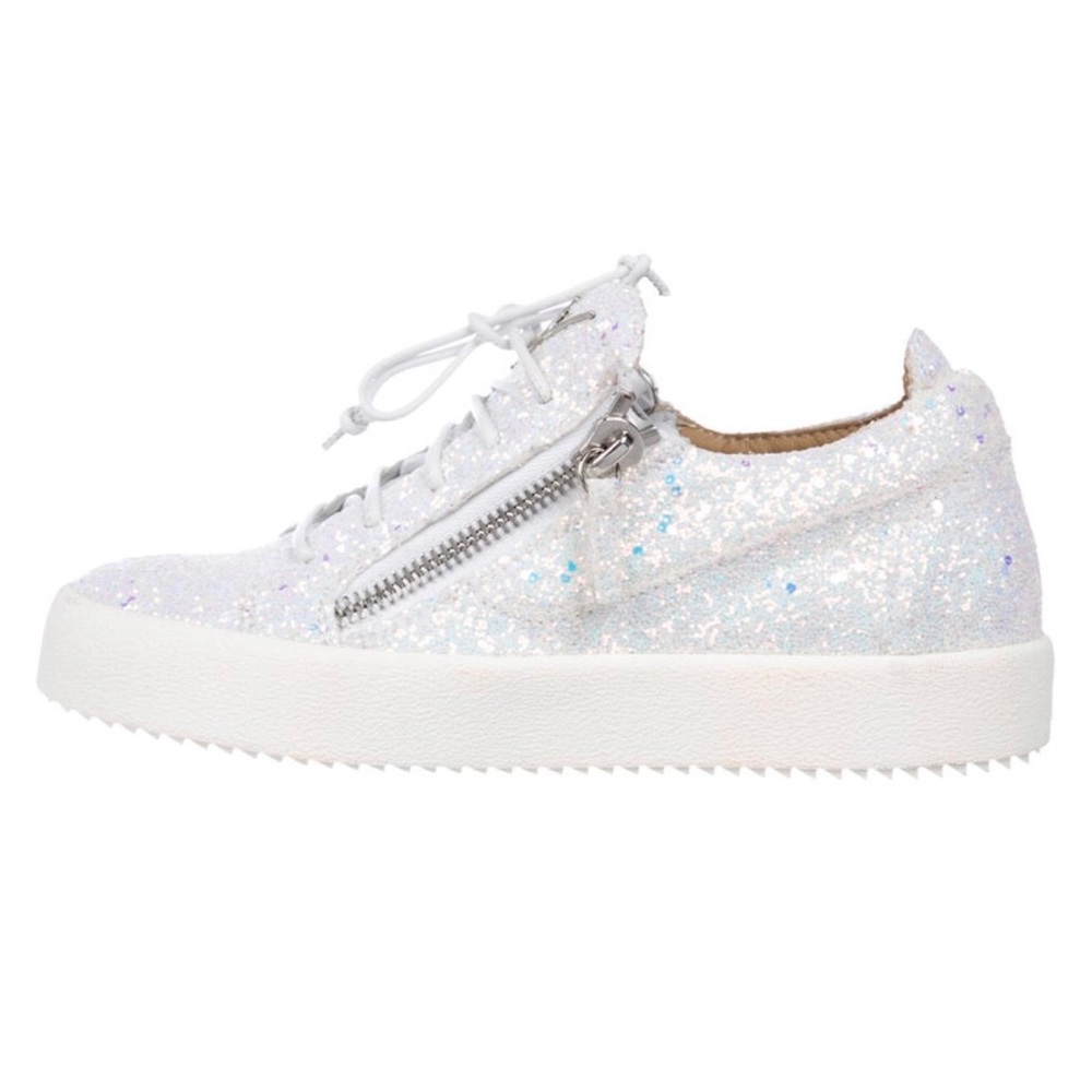 Giuseppe Zanotti May London Glitter Sneakers White
